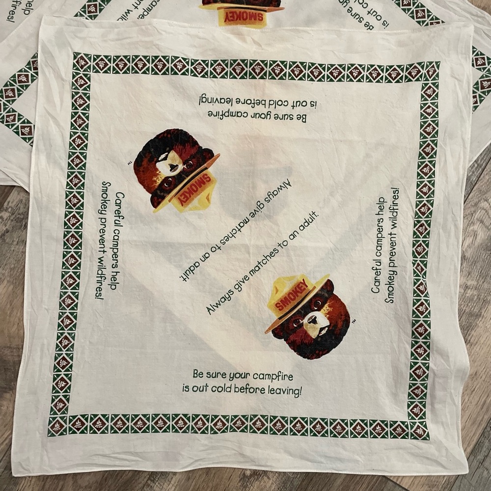 Vintage Smokey Bear bandannas